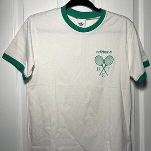 tennis womens adidas retro tee shirt in cloud white small
